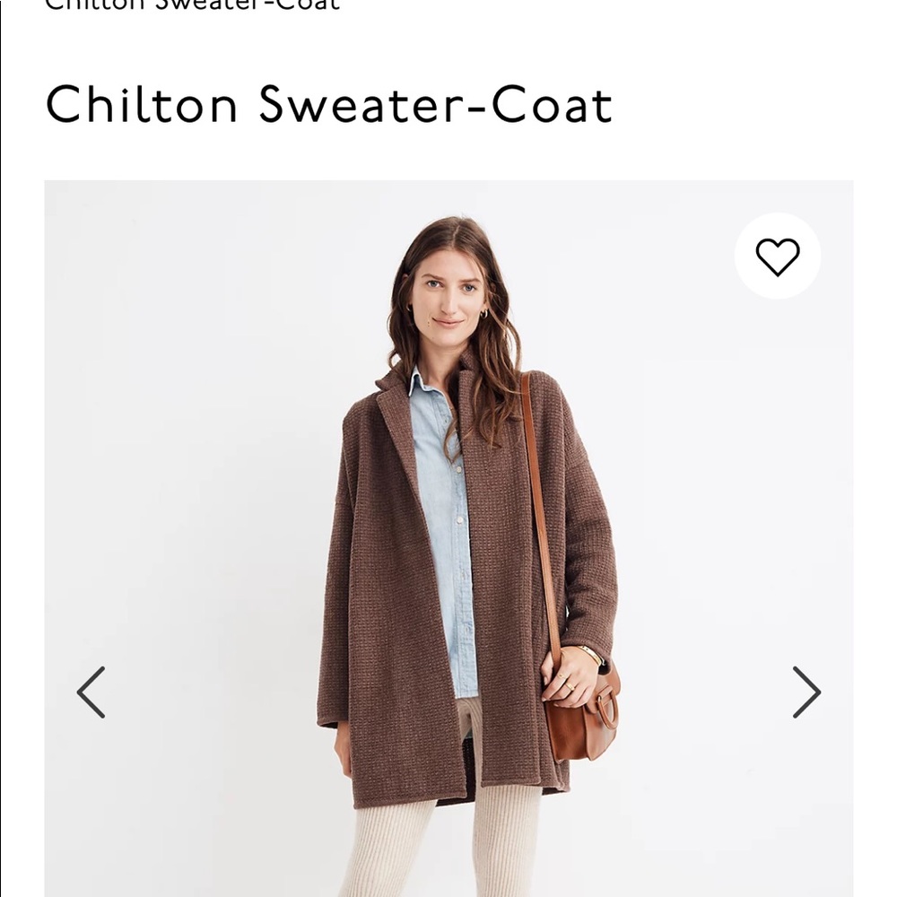 Madewell Chilton Coat/Cardigan